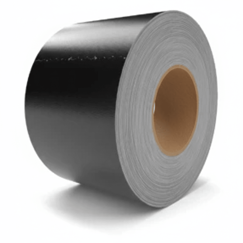 MegaTape MCT 300 gaffa tape zwart 100 mm – brede rol tape op kartonnen kern, staand