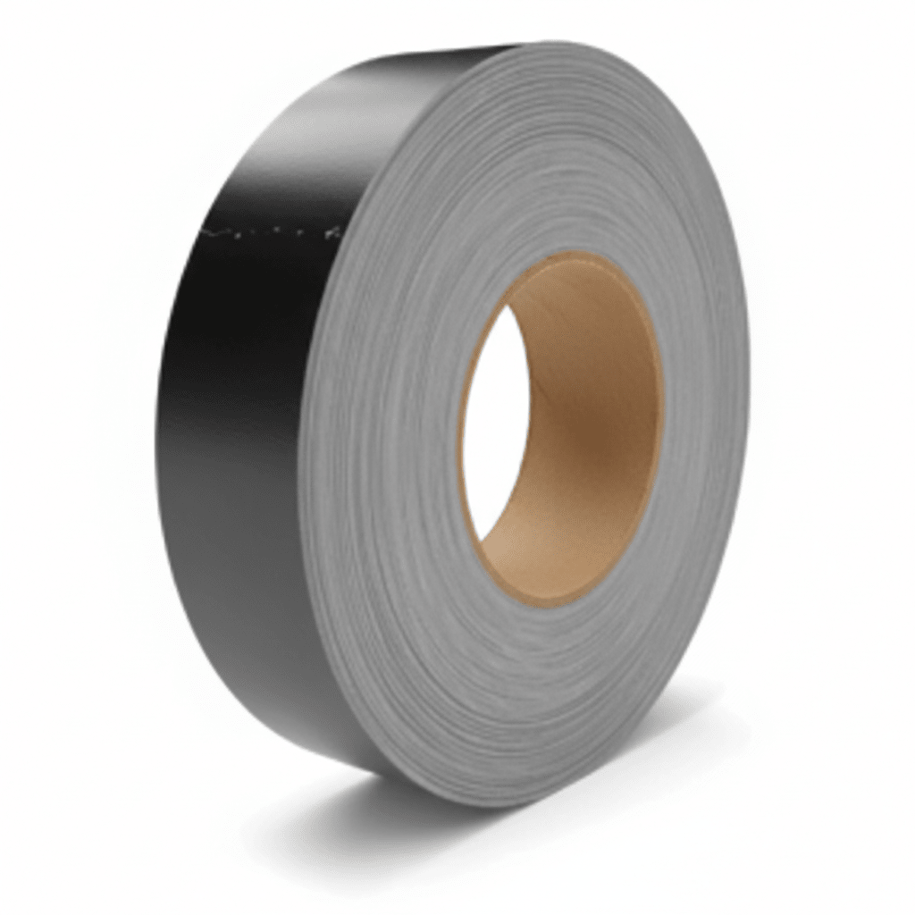 MegaTape MCT 300 gaffa tape zwart 25 mm – rol tape op kartonnen kern, staand