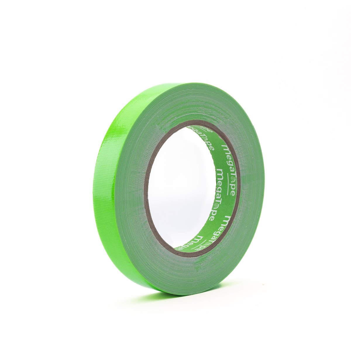 MegaTape UT70 fluor gaffa tape groen 19 mm – rol tape met groene MegaTape-kern, staand
