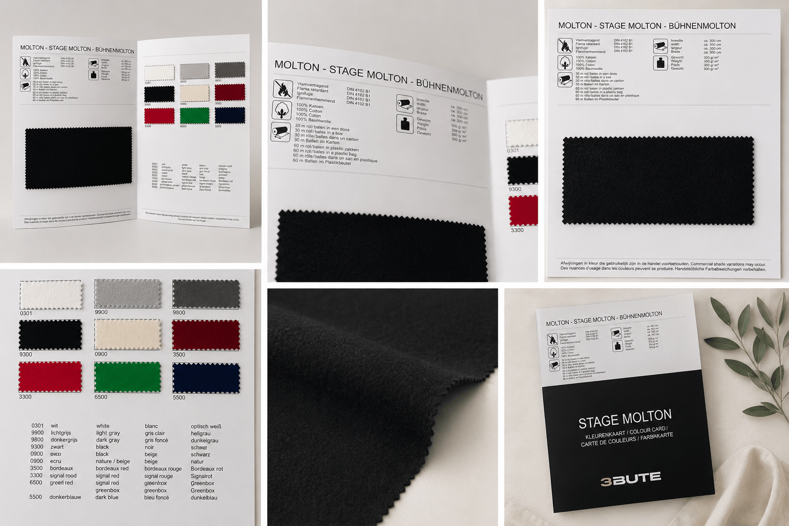 Sample kaart · Molton - sample - 3BUTE