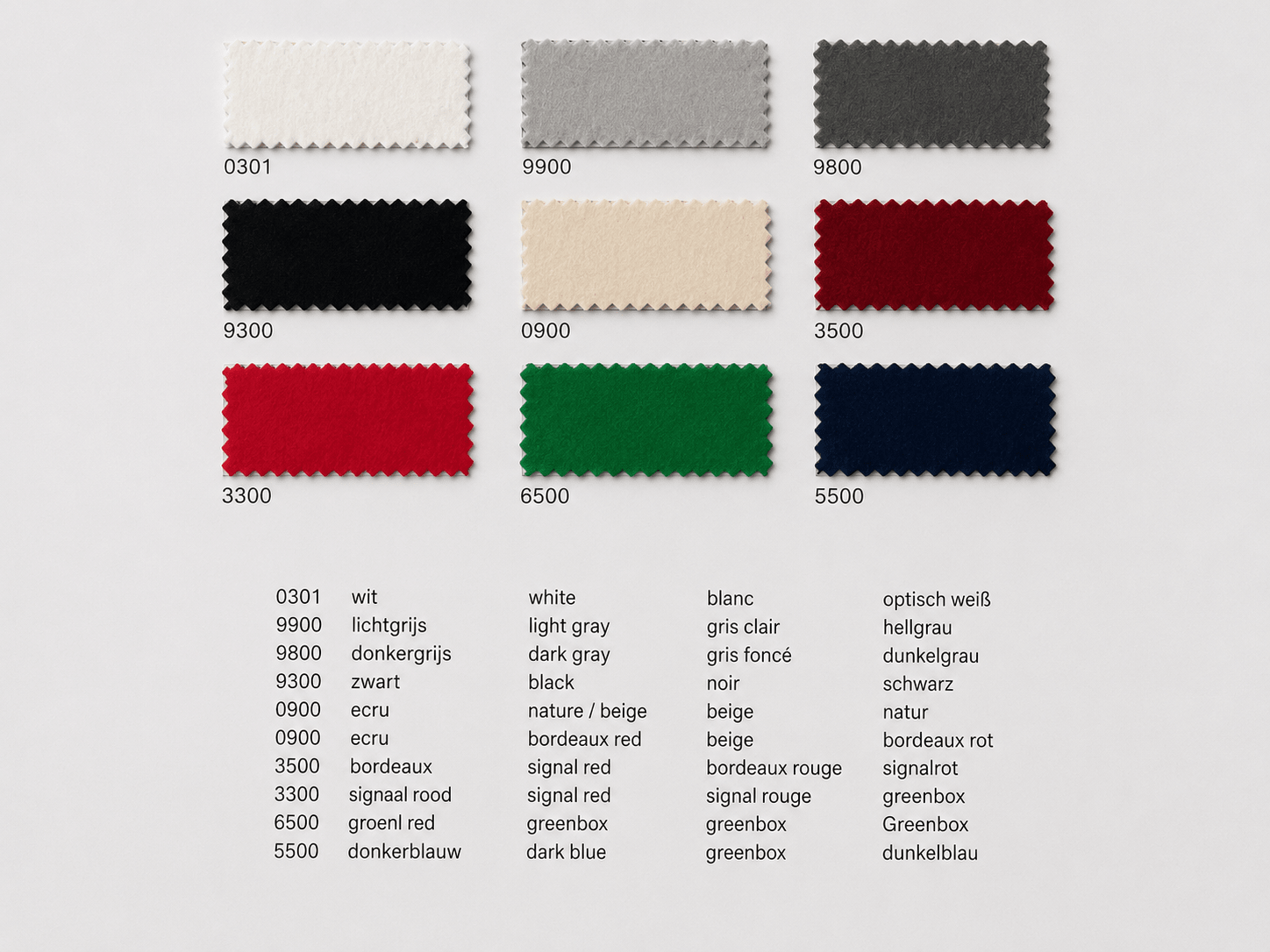 Sample kaart · Molton - sample - 3BUTE